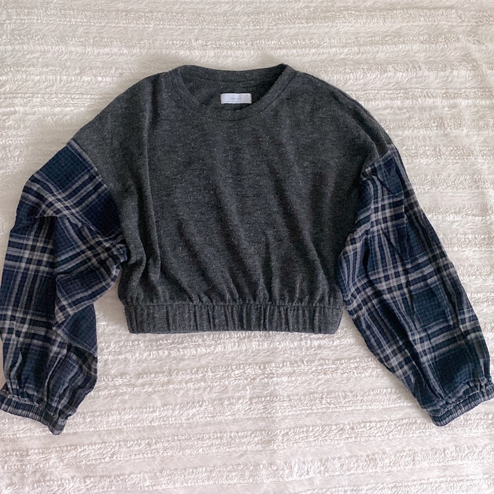 Oak + Fort Cropped long sleeve top